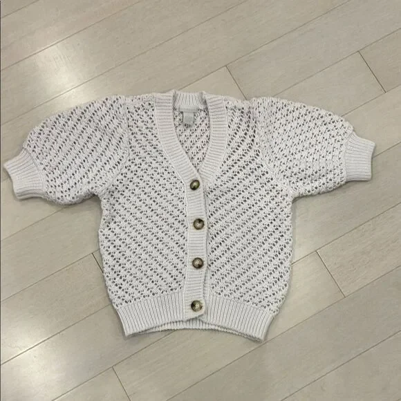 Design History White Button-Up Women's Cardigan - Picture 2 of 12